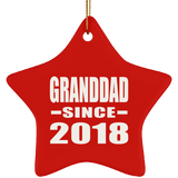 Granddad Since 2018 - Star Ornament