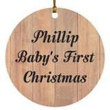 Phillip Baby's First Christmas - Circle Ornament C