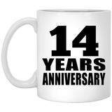 14th Anniversary 14 Years - 11 Oz Coffee Mug