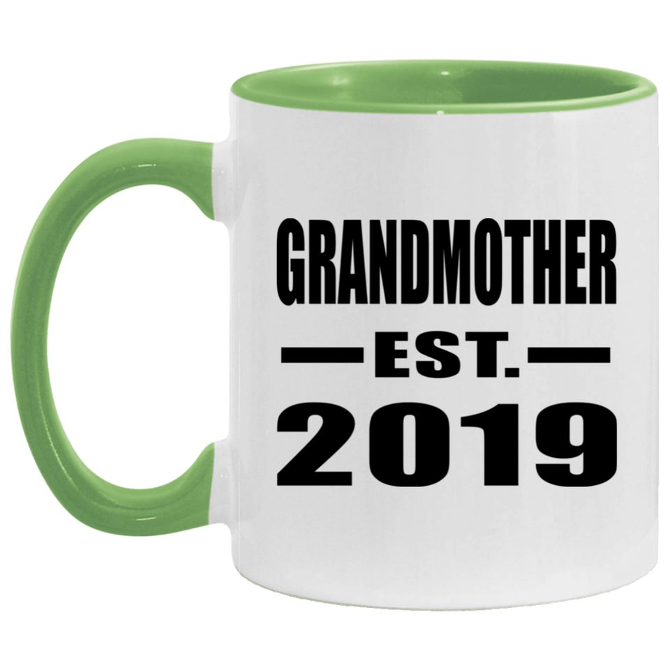 Grandmother Established EST. 2019 - 11oz Accent Mug Green