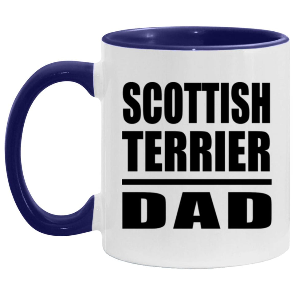 Scottish Terrier Dad - 11oz Accent Mug Purple