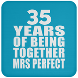 35th Anniversary 35 Years Of Being Mrs Perfect - Drink Coaster