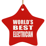 World's Best Electrician - Star Ornament