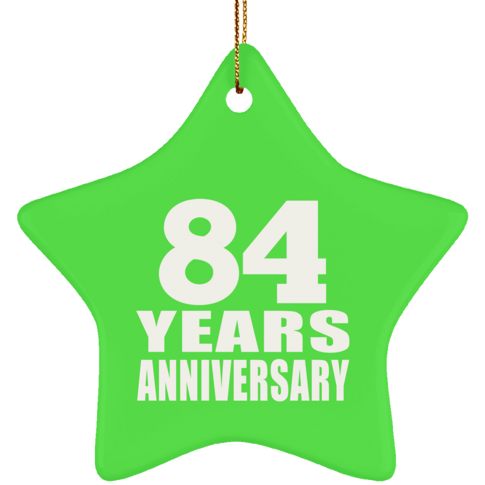 84th Anniversary 84 Years - Star Ornament