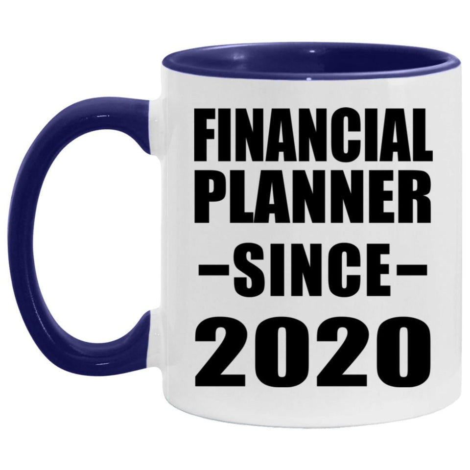 Financial Planner Since 2020 - 11oz Accent Mug Purple