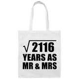 46th Anniversary Square Root of 2116 Years As Mr & Mrs - Tote Bag White