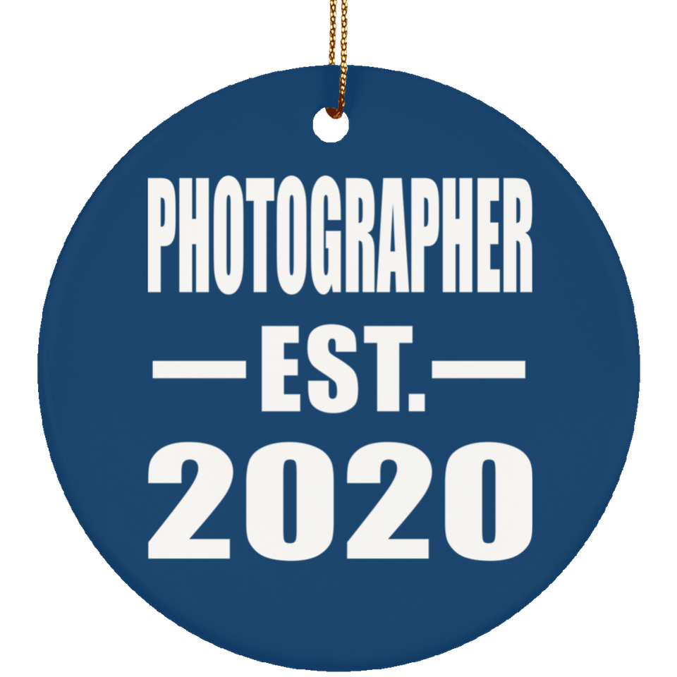 Photographer Established EST. 2020 - Circle Ornament