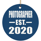 Photographer Established EST. 2020 - Circle Ornament