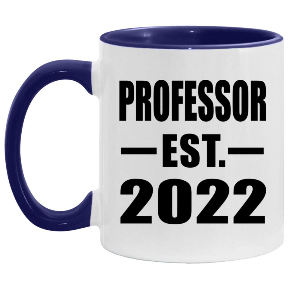 Professor Established Est. 2022 - 11oz Accent Mug Purple