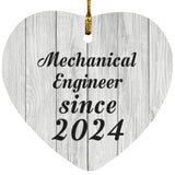 Mechanical Engineer Since 2024 - Heart Ornament F