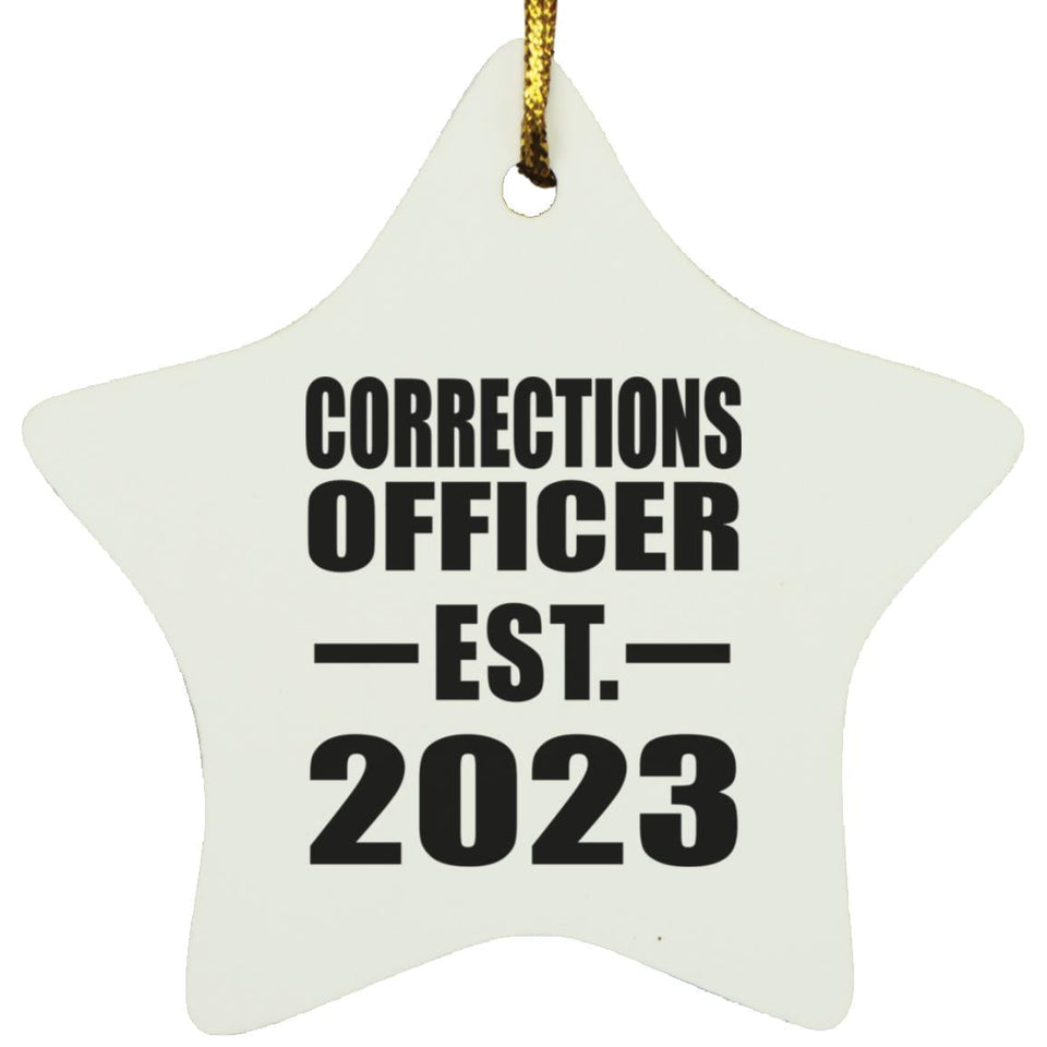 Corrections Officer Established EST. 2023 - Star Ornament
