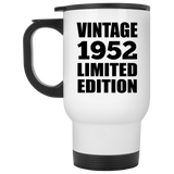 72nd Birthday Vintage 1952 Limited Edition - White Travel Mug