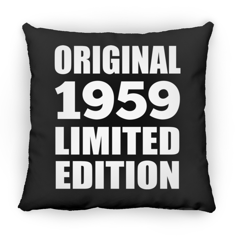 65th Birthday Original 1959 Limited Edition - Throw Pillow Black