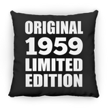 65th Birthday Original 1959 Limited Edition - Throw Pillow Black