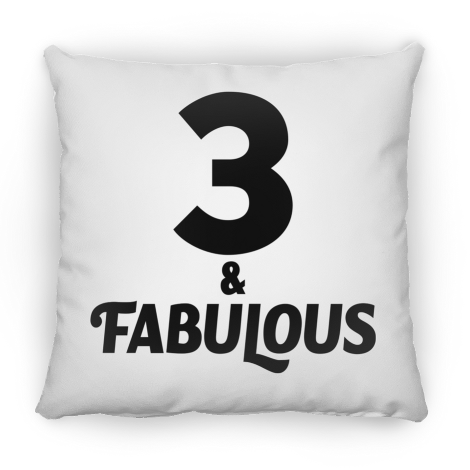 3rd Birthday 3 & Fabulous - Throw Pillow