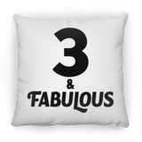 3rd Birthday 3 & Fabulous - Throw Pillow