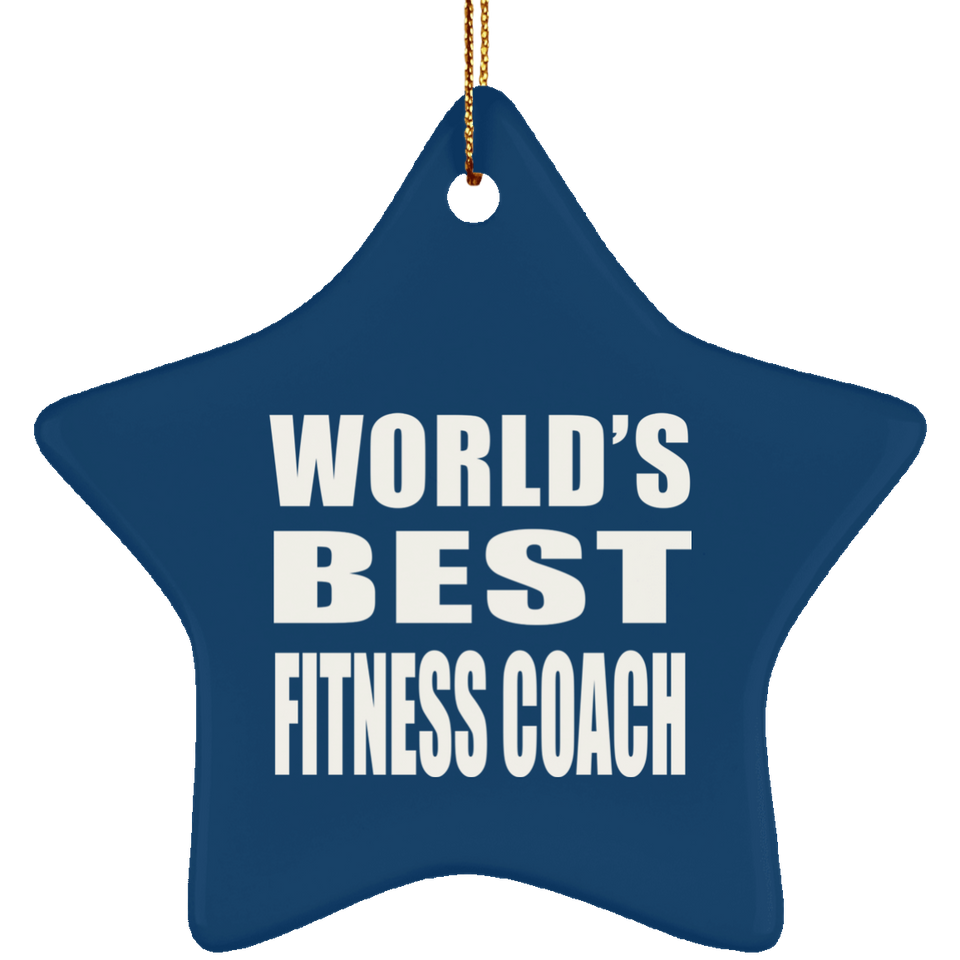 World's Best Fitness Coach - Star Ornament