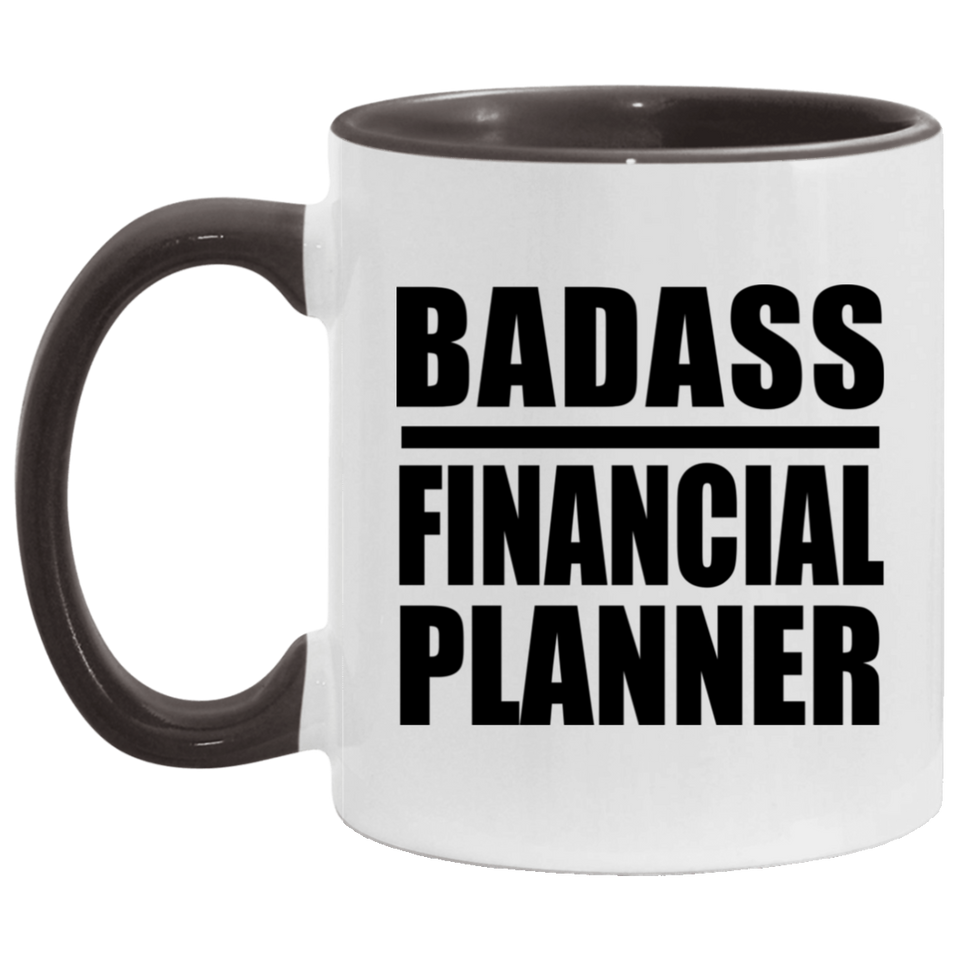 Badass Financial Planner - 11oz Accent Mug Black