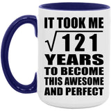 11th Birthday Took Square Root of 121 Years To Awesome - 15oz Accent Mug Purple