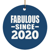 4th Birthday Fabulous Since 2020 - Circle Ornament