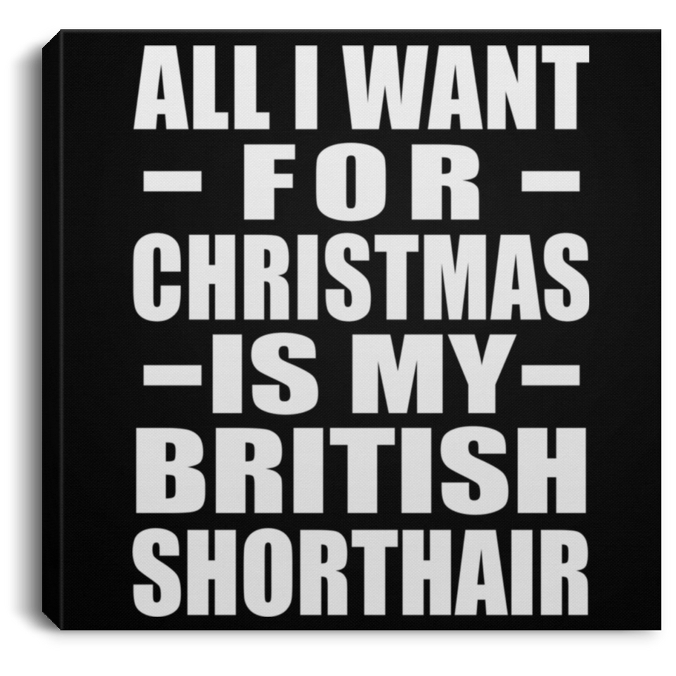 All I Want For Christmas Is My British Shorthair - Canvas Square