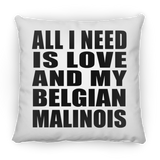 All I Need Is Love And My Belgian Malinois - Throw Pillow