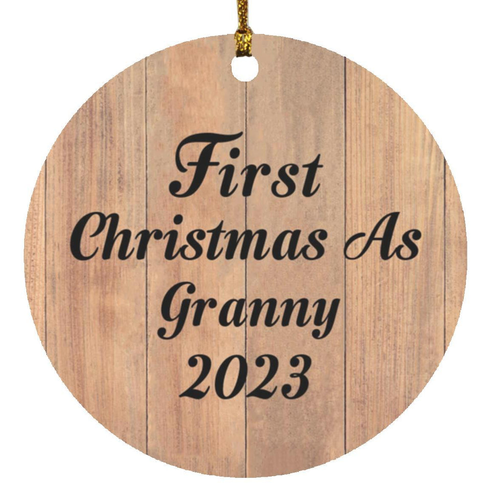 First Christmas As Granny 2023 - Circle Ornament C
