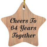 64th Anniversary Cheers To 64 Years Together - Star Ornament C