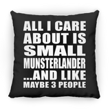 All I Care About Is Small Munsterlander - Throw Pillow Black