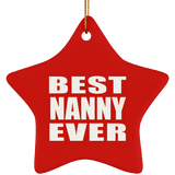 Best Nanny Ever - Star Ornament