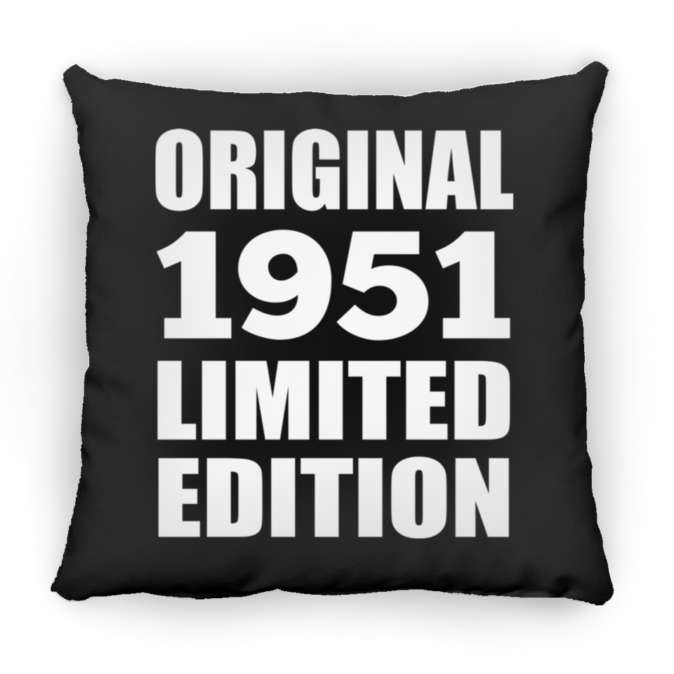73rd Birthday Original 1951 Limited Edition - Throw Pillow Black