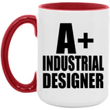 A+ Industrial Designer - 15oz Accent Mug Red