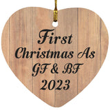 First Christmas As Gf & Bf 2023 - Heart Ornament C