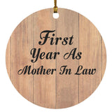 First Year As Mother In Law - Circle Ornament C