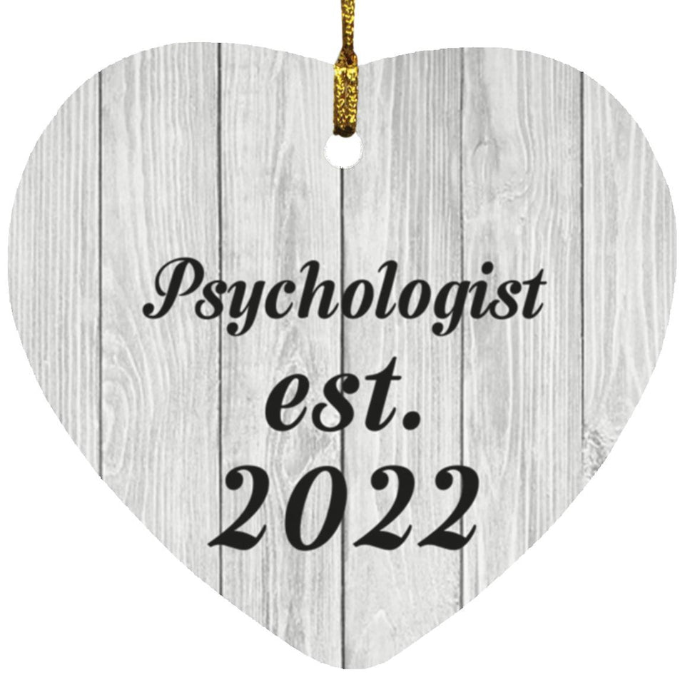 Psychologist Established Est. 2022 - Heart Ornament F