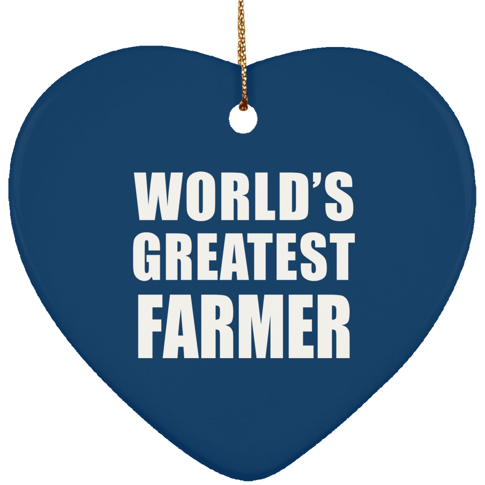 World's Greatest Farmer - Heart Ornament
