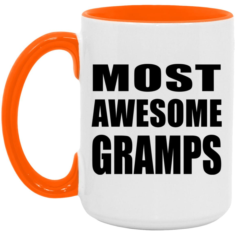 Most Awesome Gramps - 15oz Accent Mug Orange