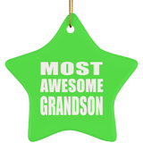 Most Awesome Grandson - Star Ornament