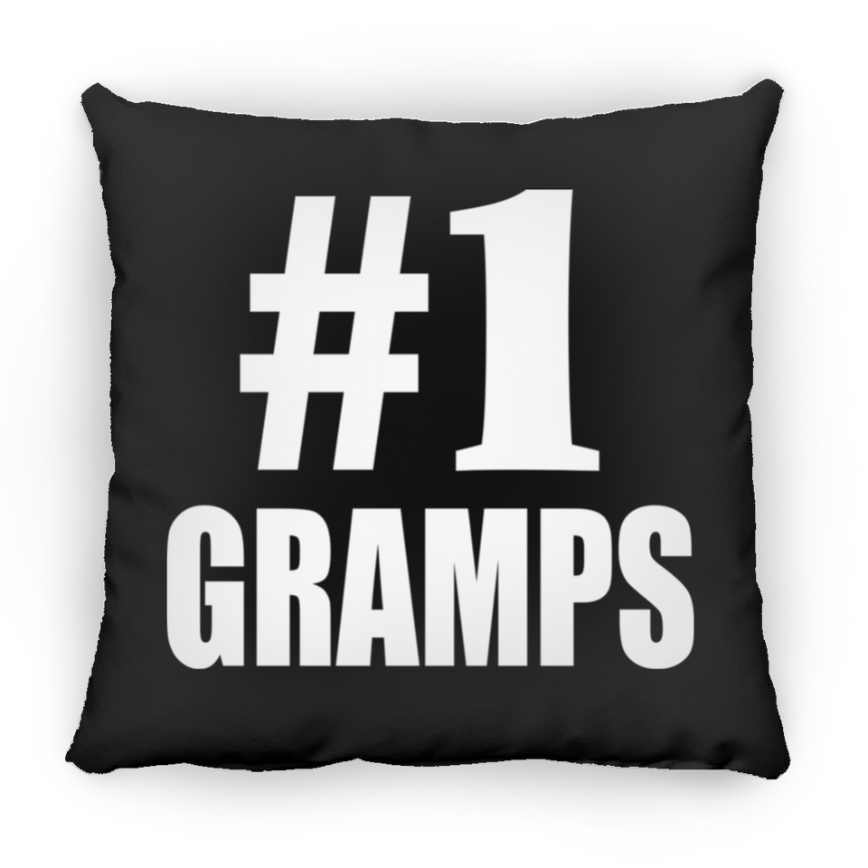 Number One #1 Gramps - Throw Pillow Black