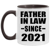 Father In Law Since 2021 - 11oz Accent Mug Black