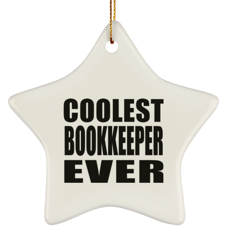 Coolest Bookkeeper Ever - Star Ornament
