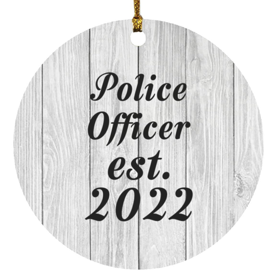 Police Officer Established Est. 2022 - Circle Ornament F