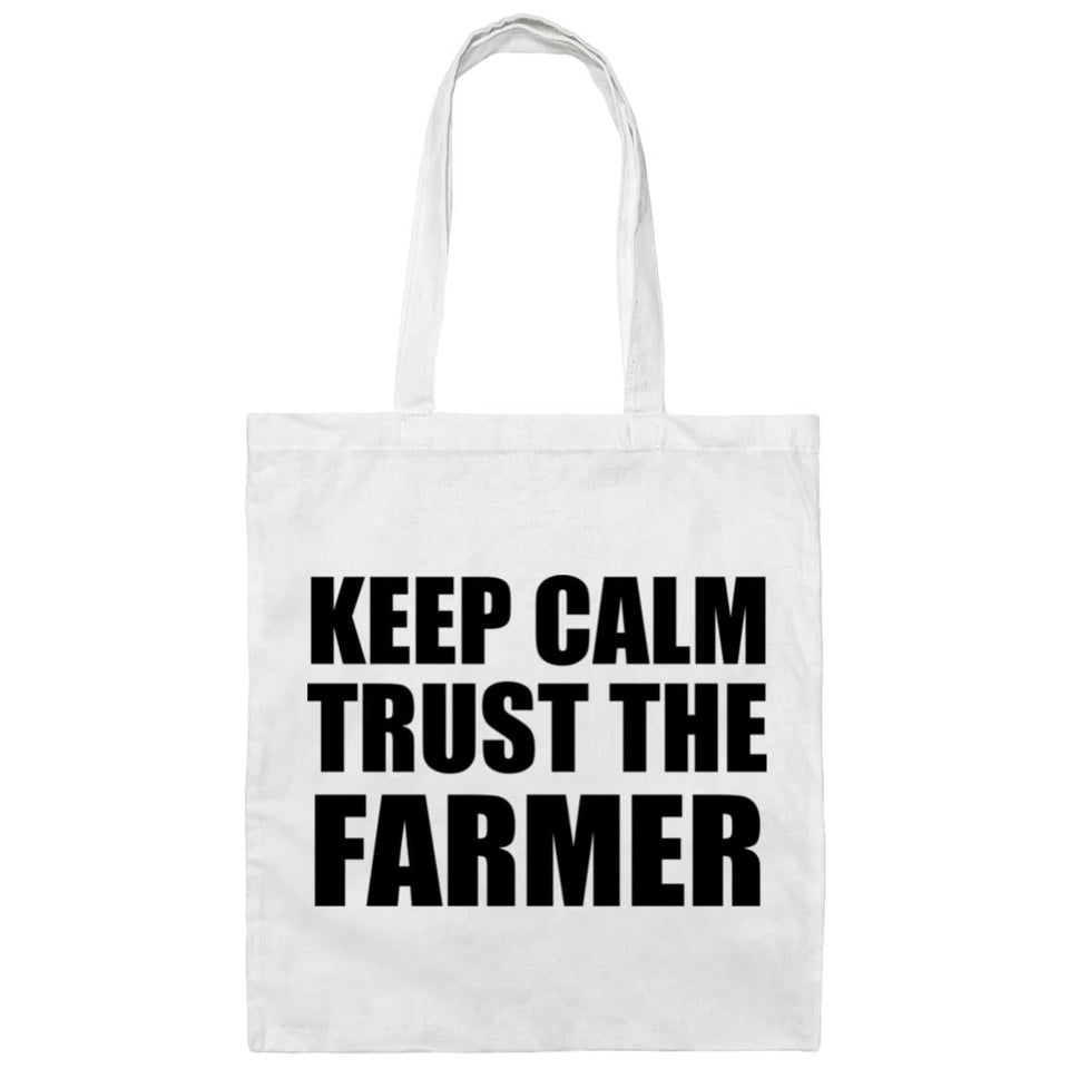 Keep Calm and Trust The Farmer - Tote Bag White