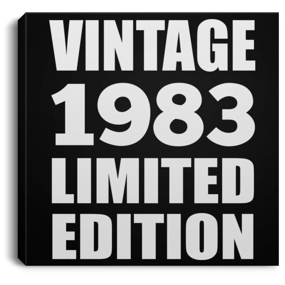 41st Birthday Vintage 1983 Limited Edition - Canvas Square