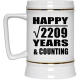 Happy 47th Anniversary Square Root of 2209 Years & Counting - Beer Stein