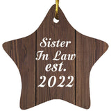 Sister In Law Established Est. 2022 - Star Ornament D