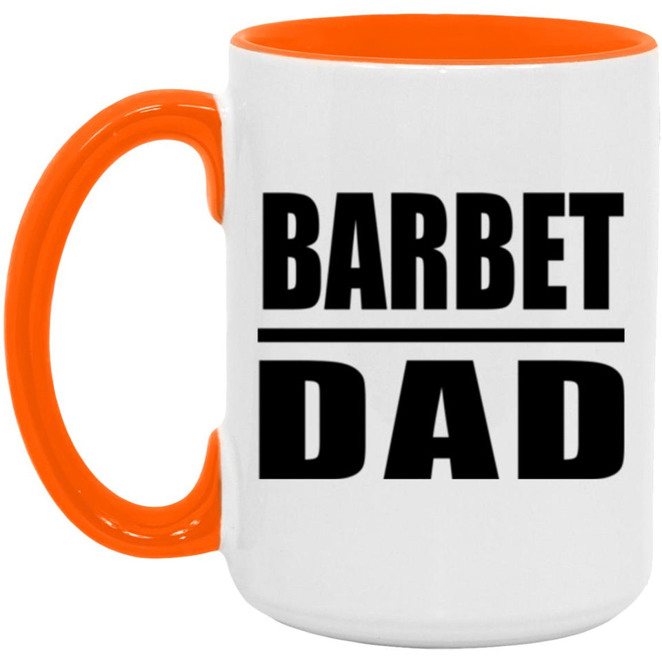 Barbet Dad - 15oz Accent Mug Orange