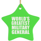 World's Greatest Military General - Star Ornament