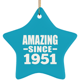 73rd Birthday Amazing Since 1951 - Star Ornament