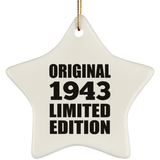 81st Birthday Original 1943 Limited Edition - Star Ornament